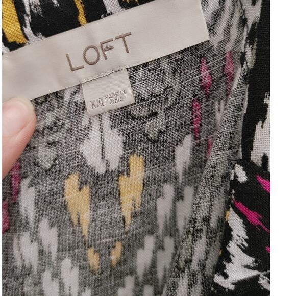 Loft Ann Taylor Jumper Sleeveless Belted Geometric XXL 2XL - Picture 4 of 7